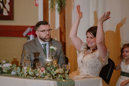 Toast during a reception dinner